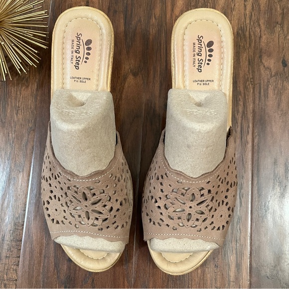 Spring Step Wedge Sandals Estella in Beige Size 10 (EU41) - Picture 4 of 10